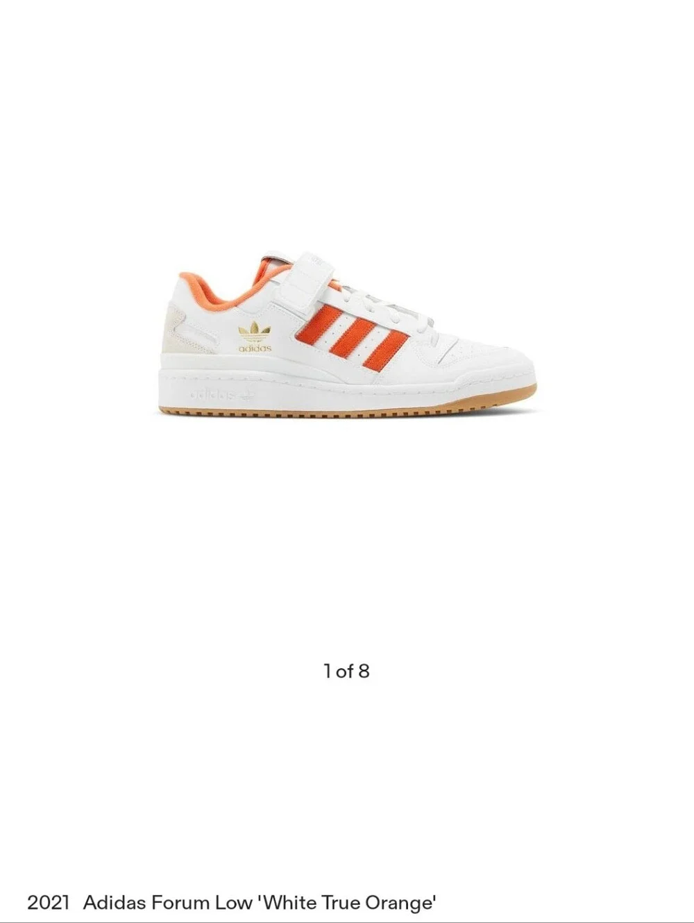 Adidas Forum Low 'White True Orange' (2021) - Sz 11M/12W (GY2647)